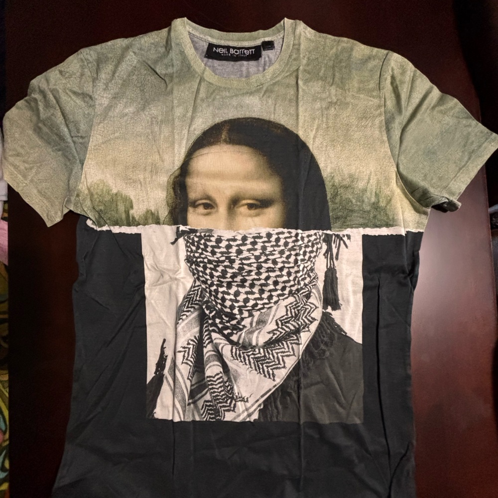 Neil Barrett Black Mona Lisa Tee